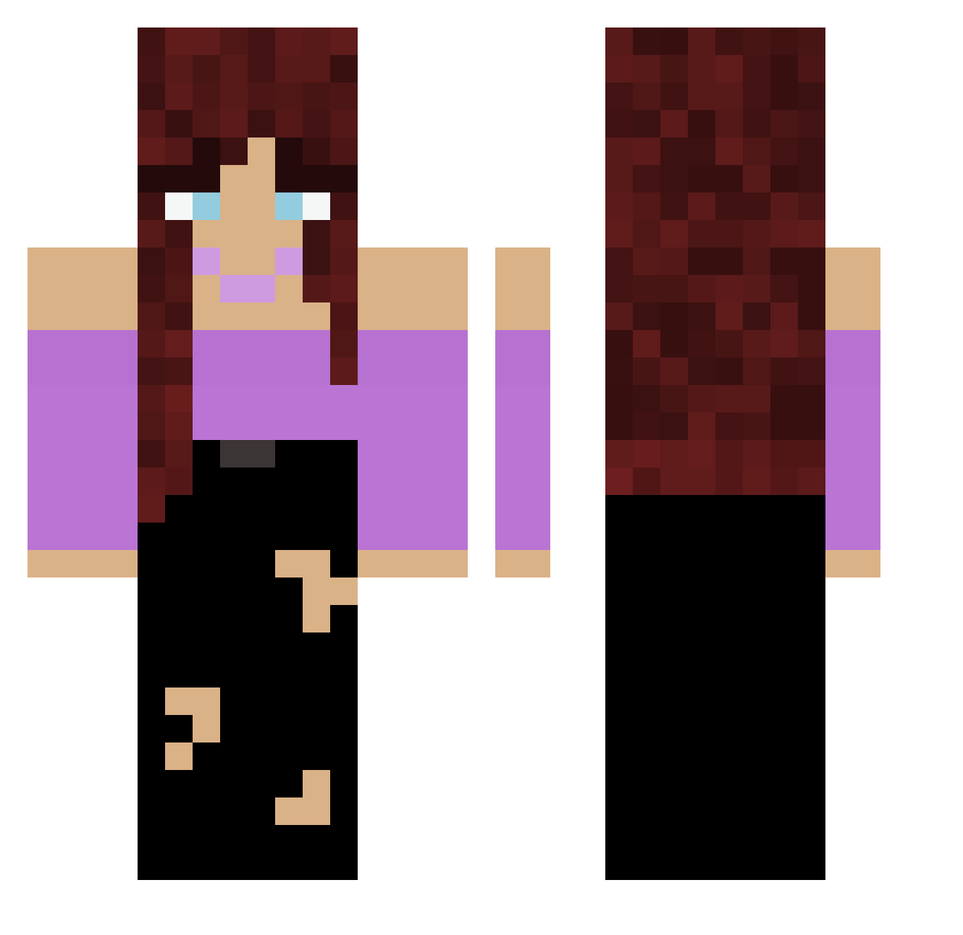 AZCodeNinja15 Minecraft skin, front and back view