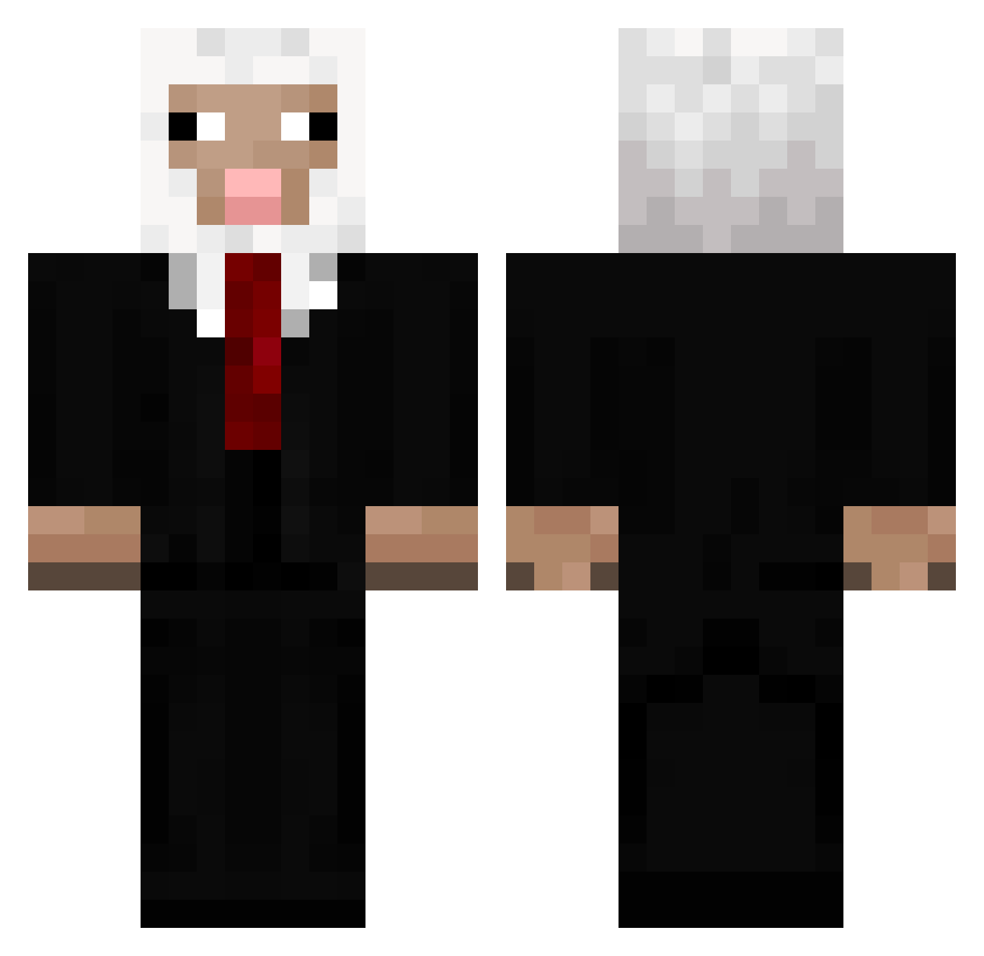 afkchiou Minecraft skin, front and back view