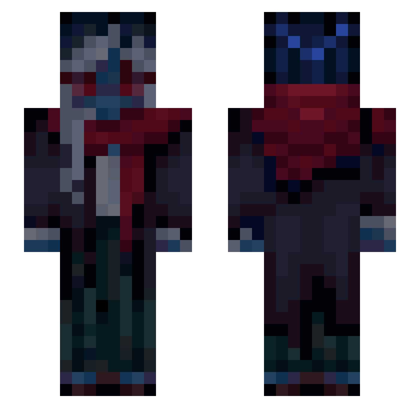 Ausraben Minecraft skin, front and back view