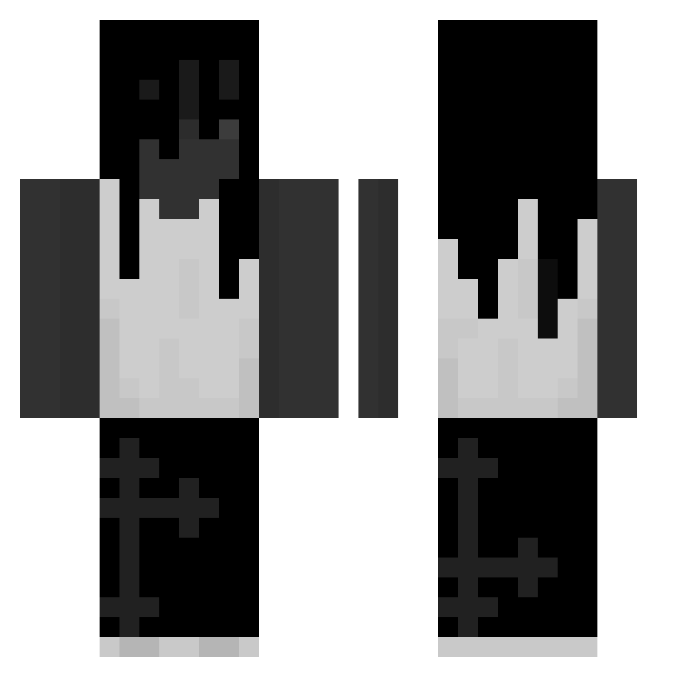 R1zo Minecraft skin, front and back view