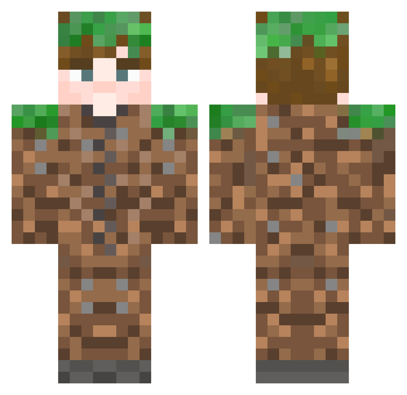 ScoobyDoobyBoo Minecraft skin, front and back view