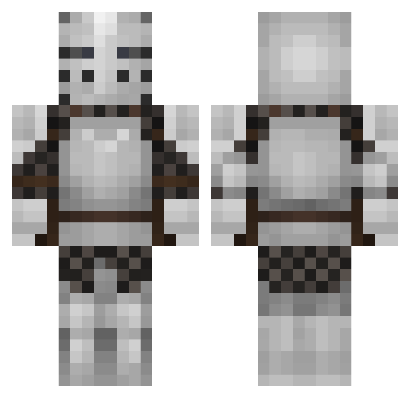 OJDJ Minecraft skin, front and back view