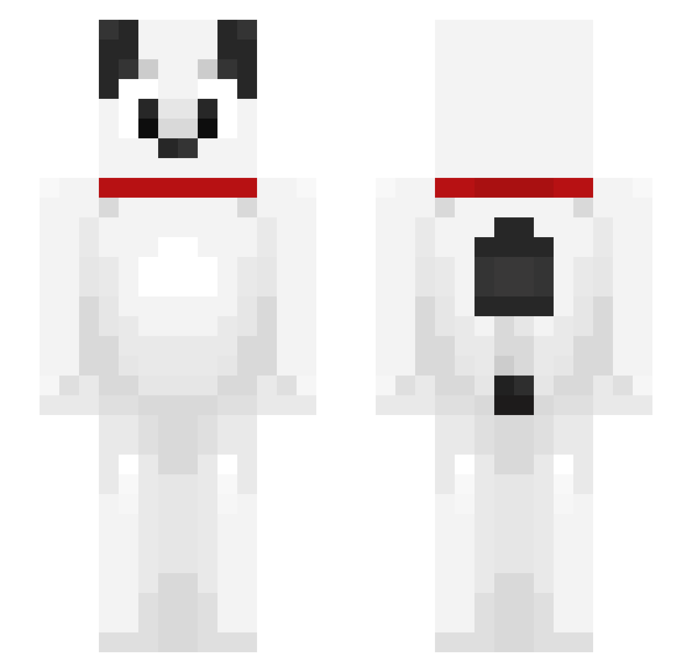 mossyduckk Minecraft skin, front and back view