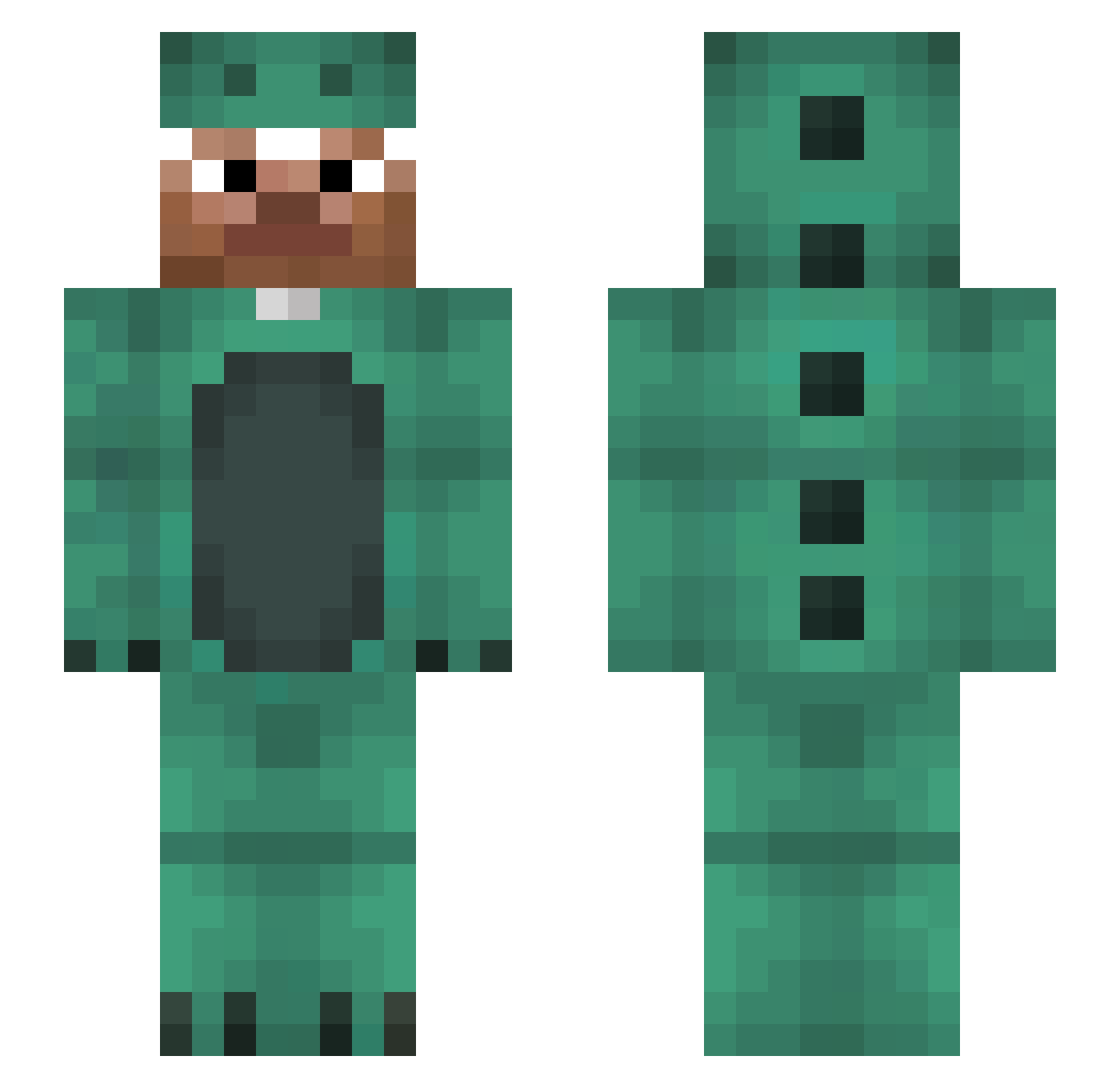 MyNameIsTokyo Minecraft skin, front and back view