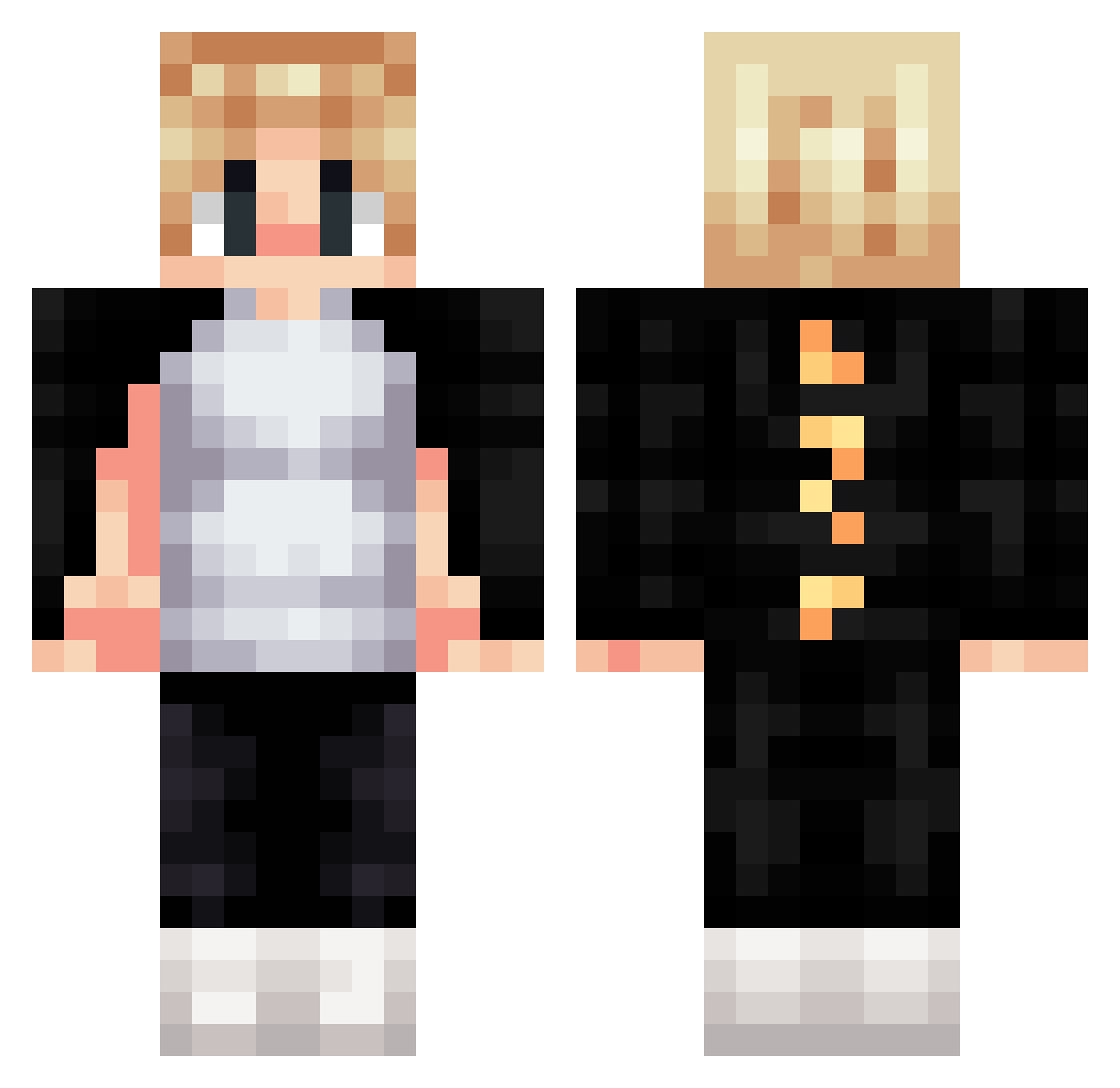 Kenichi_GG Minecraft skin, front and back view