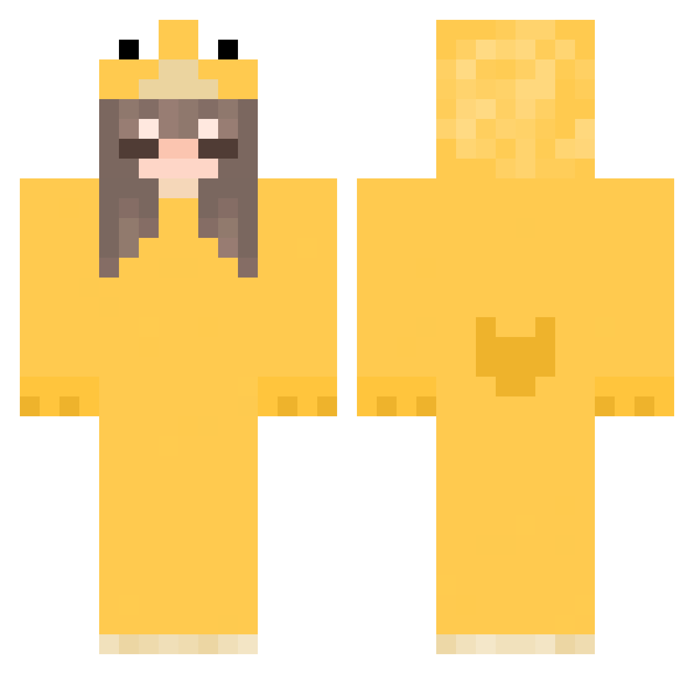 DaSkyDuck Minecraft skin, front and back view