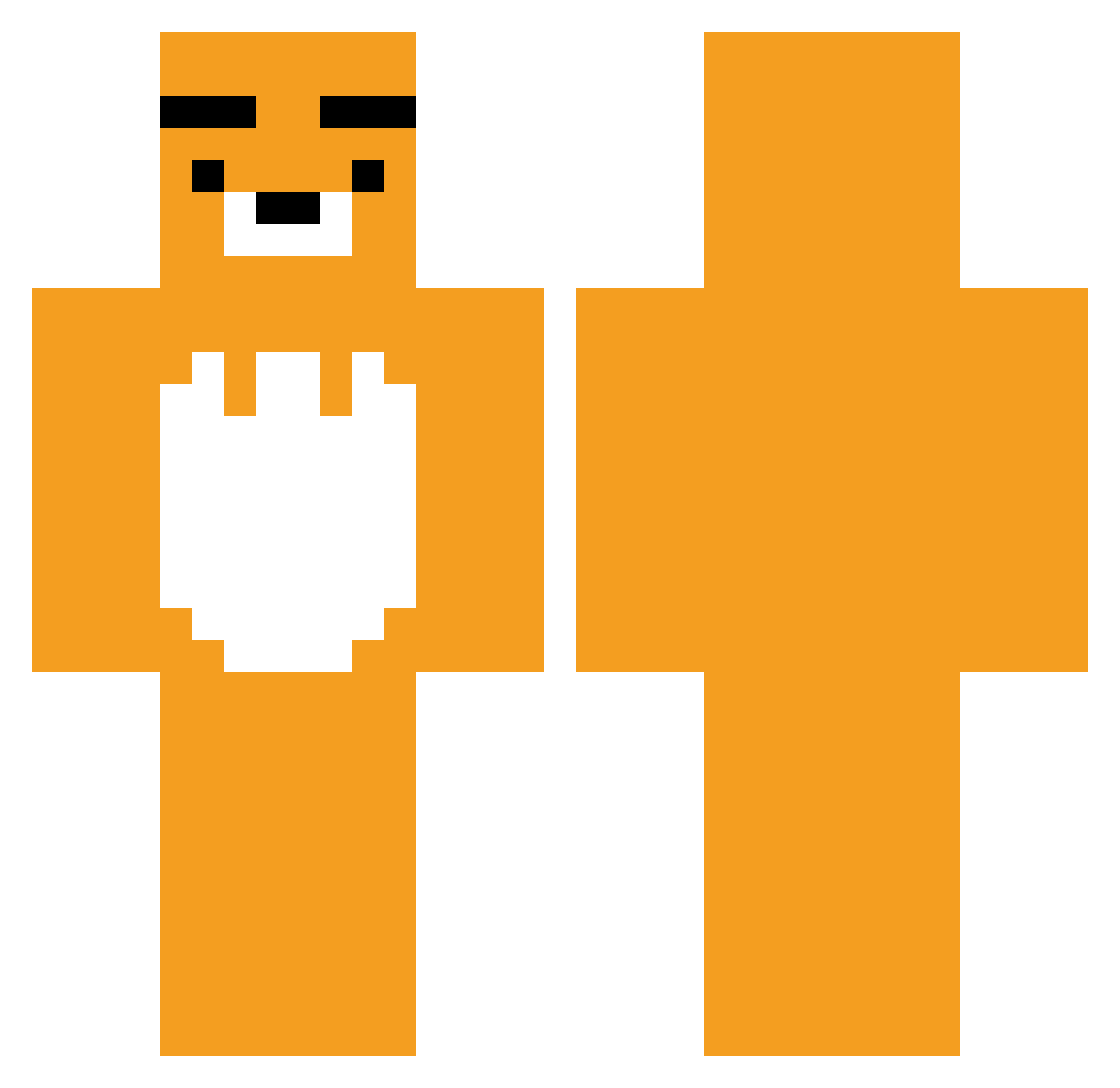 KabaneriKiwi Minecraft skin, front and back view