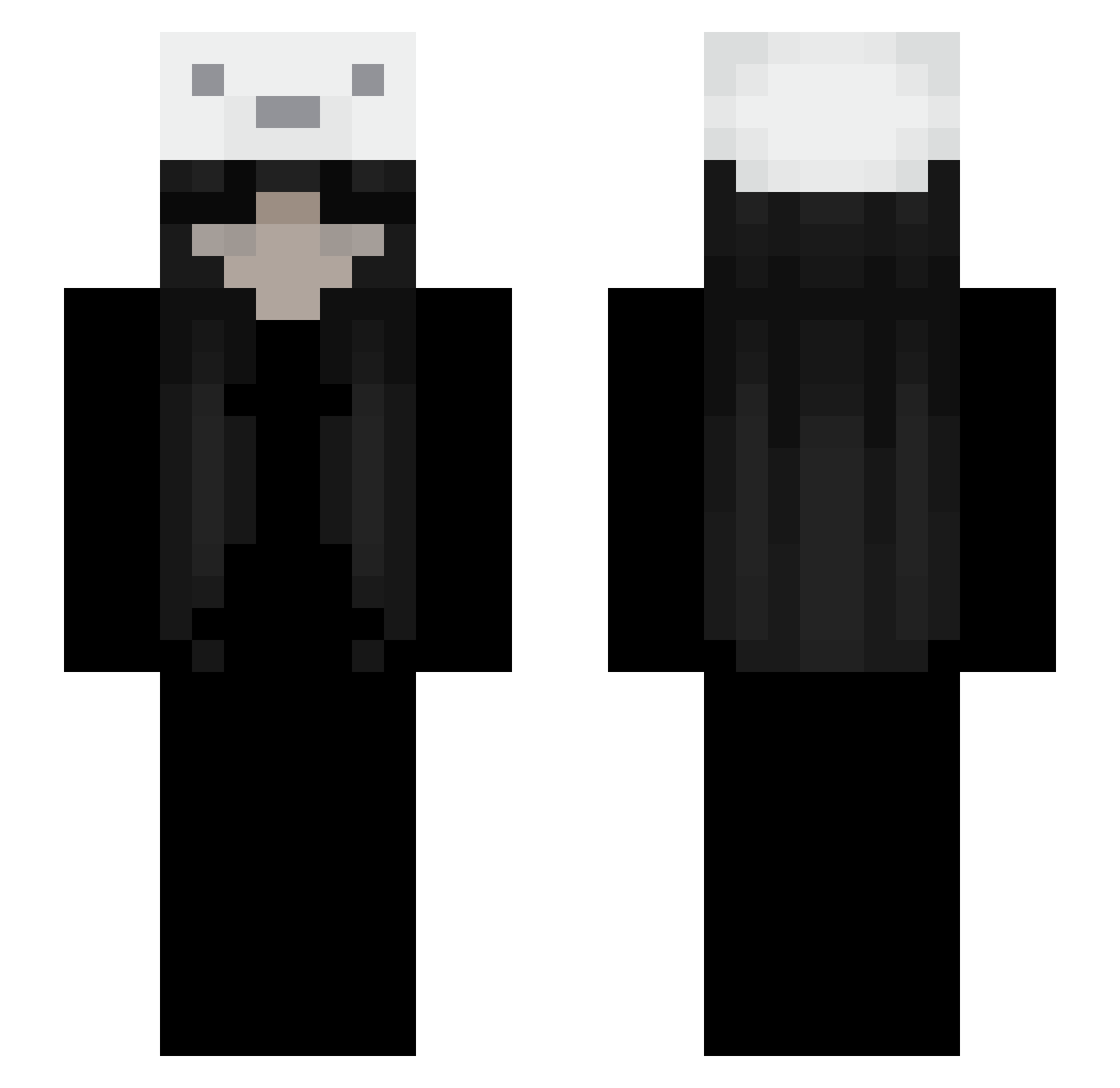 Carbonates Minecraft skin, front and back view