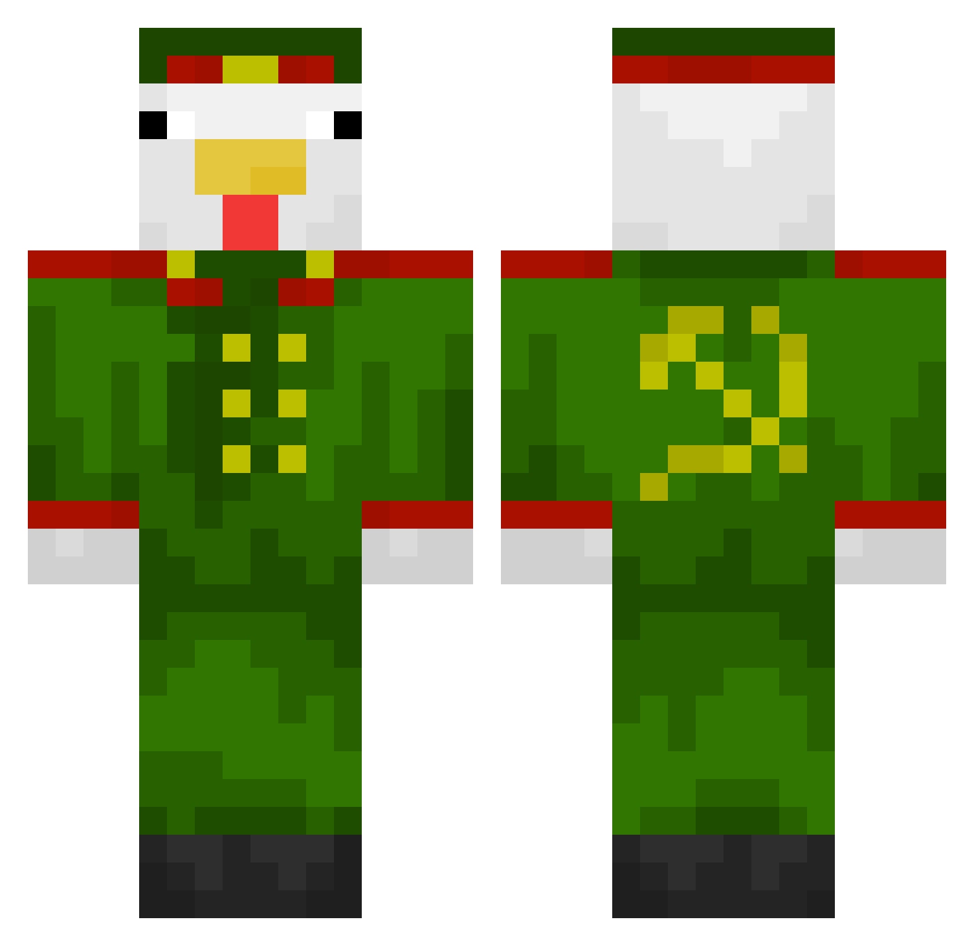 derkan07 Minecraft skin, front and back view
