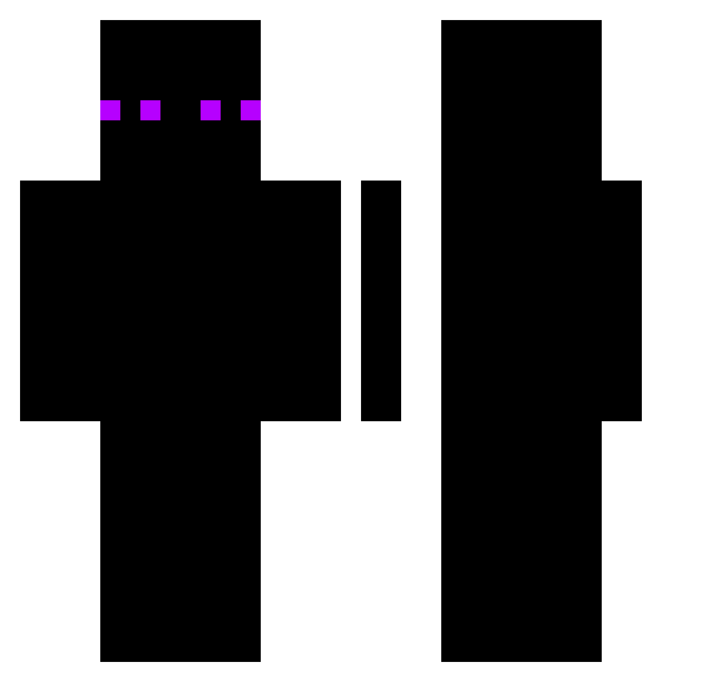 Syphadeas Minecraft skin, front and back view