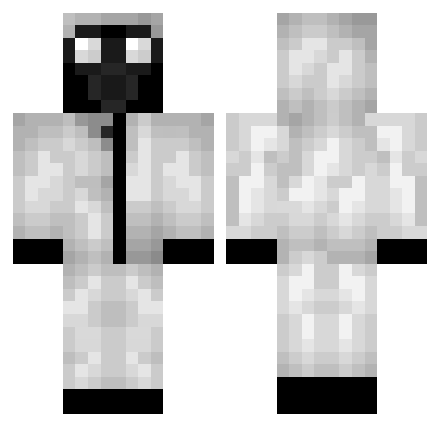 applesaucegoblin Minecraft skin, front and back view