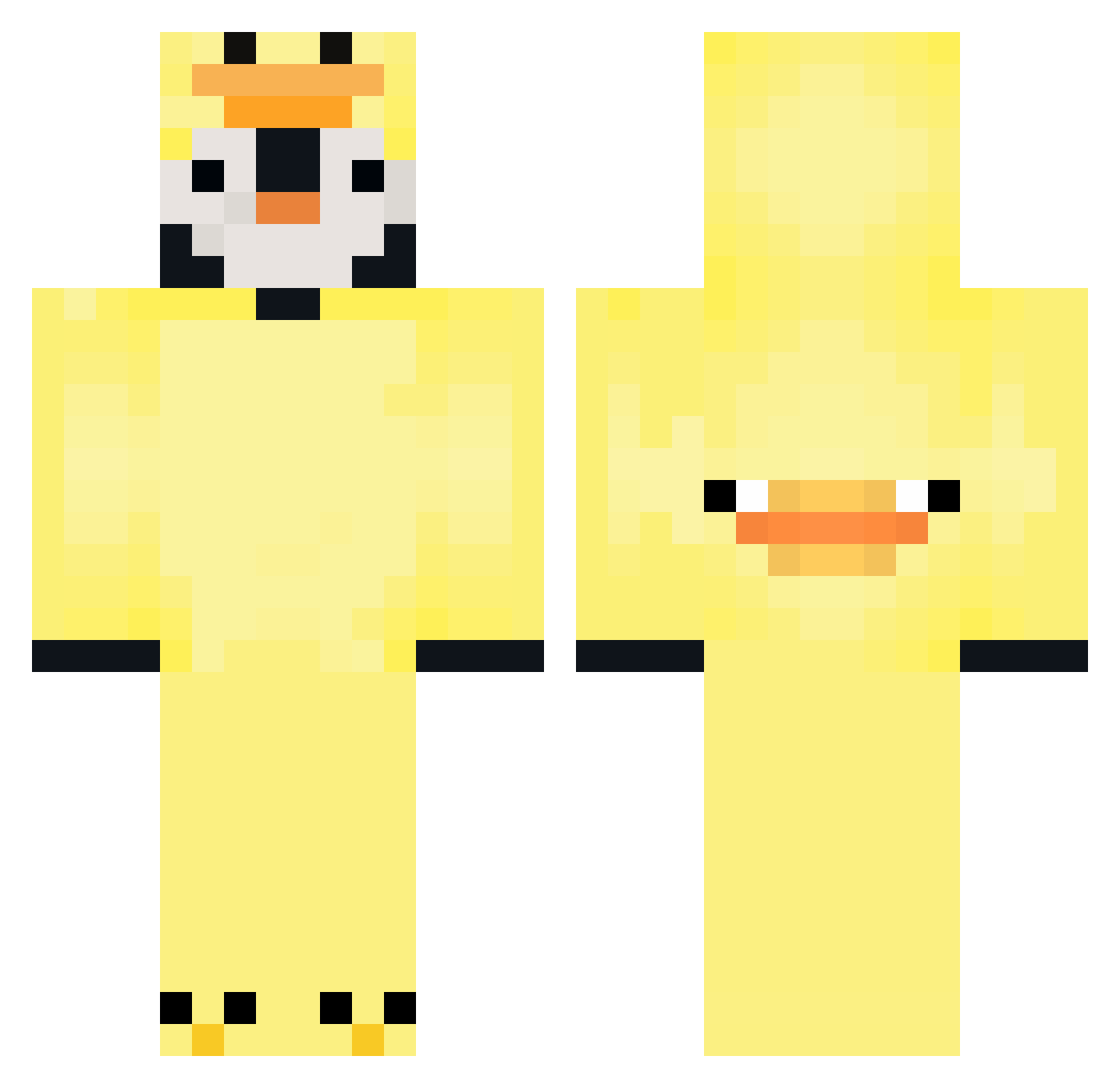 xXLuluXx Minecraft skin, front and back view