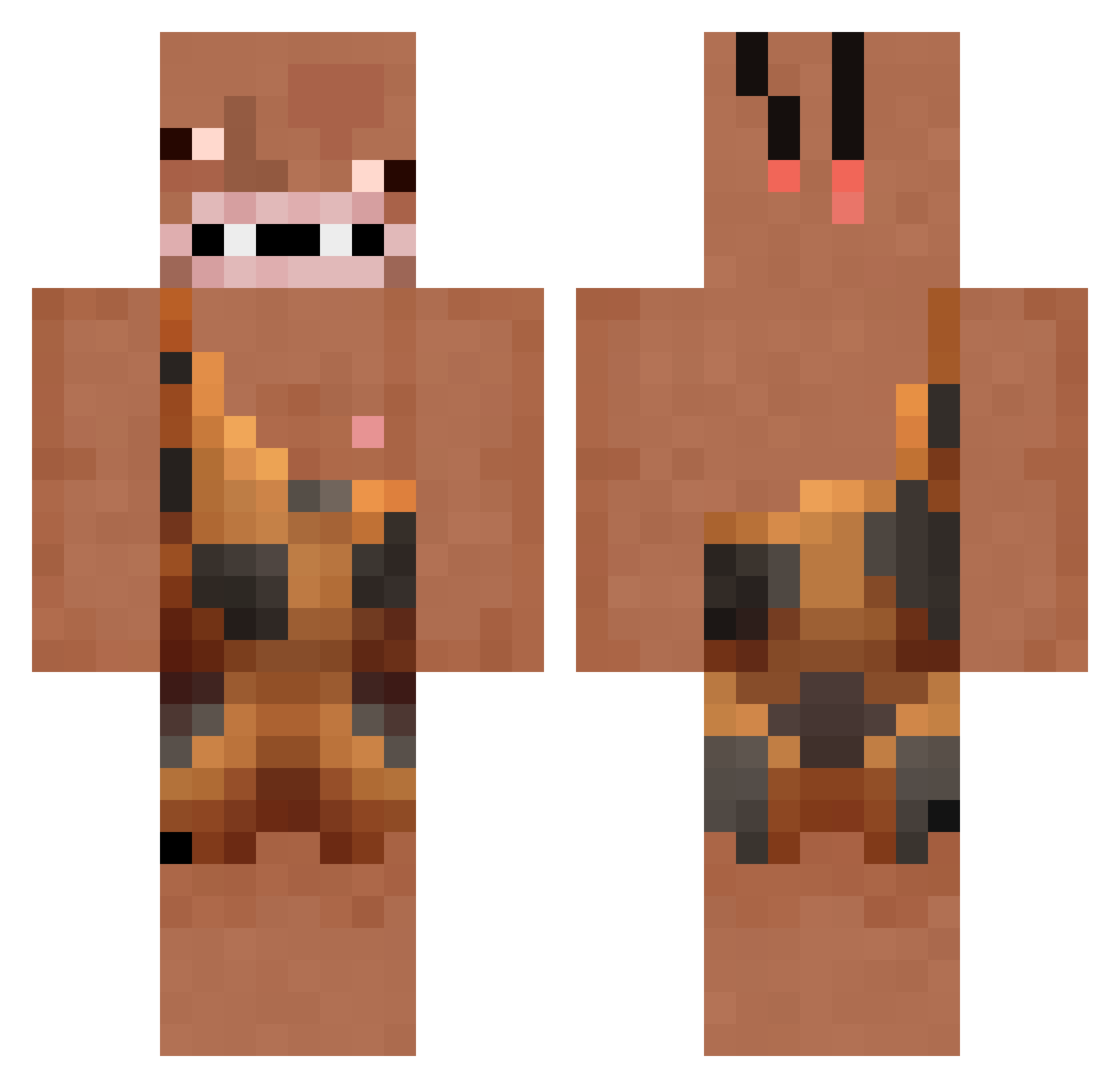 Tyulo13 Minecraft skin, front and back view