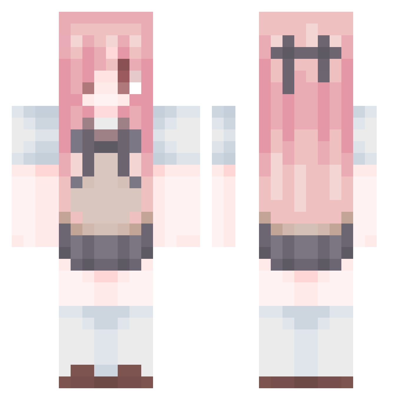 JPMorganVP Minecraft skin, front and back view
