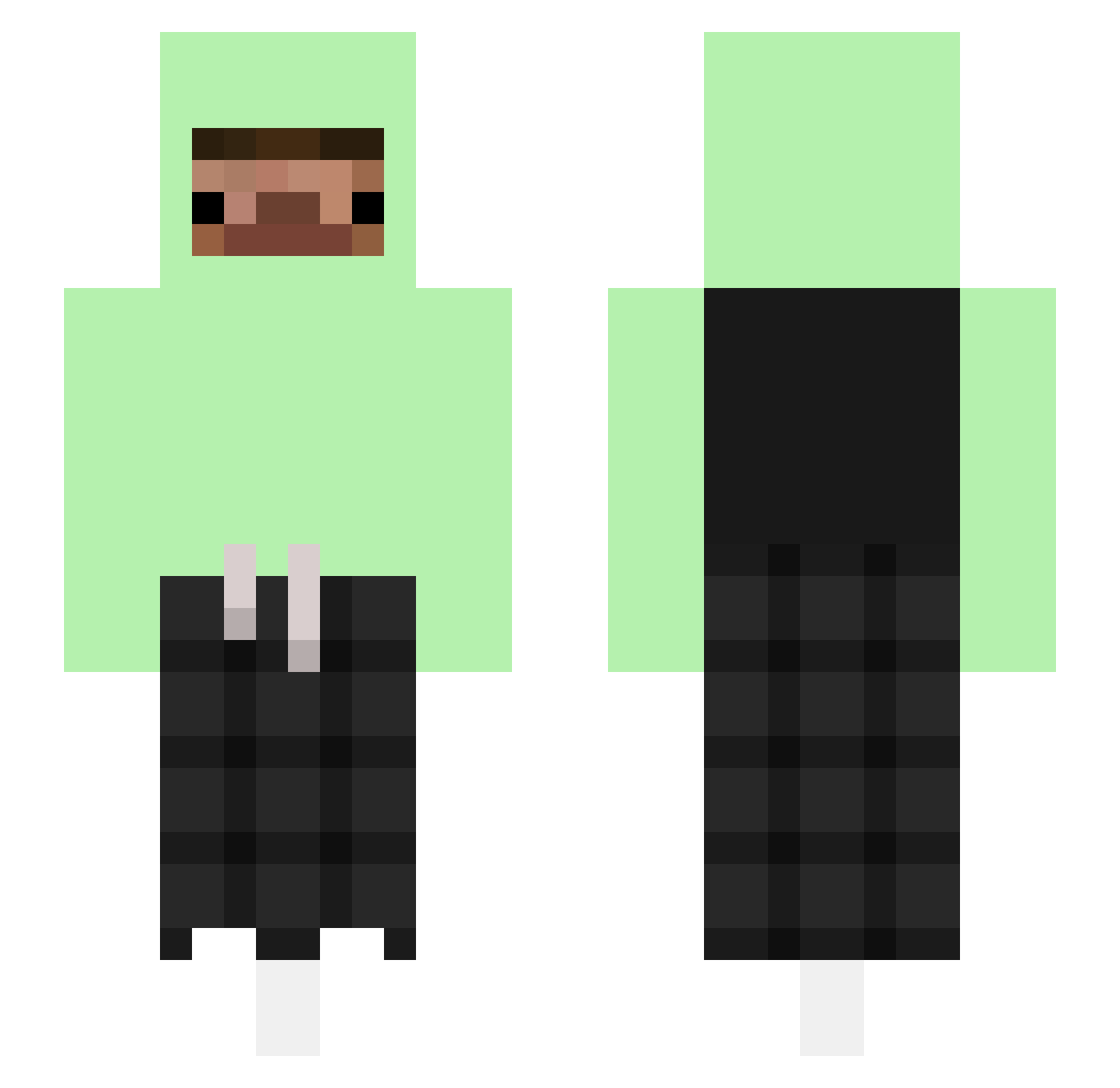 Smirn0ffQ Minecraft skin, front and back view