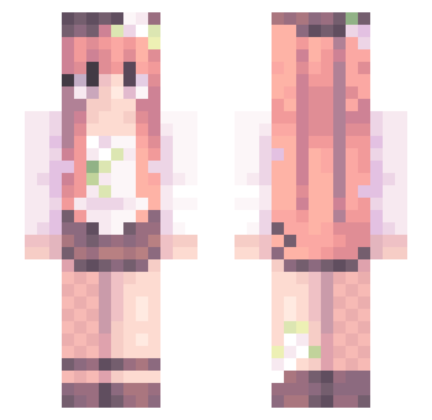 Ruirika0125 Minecraft skin, front and back view