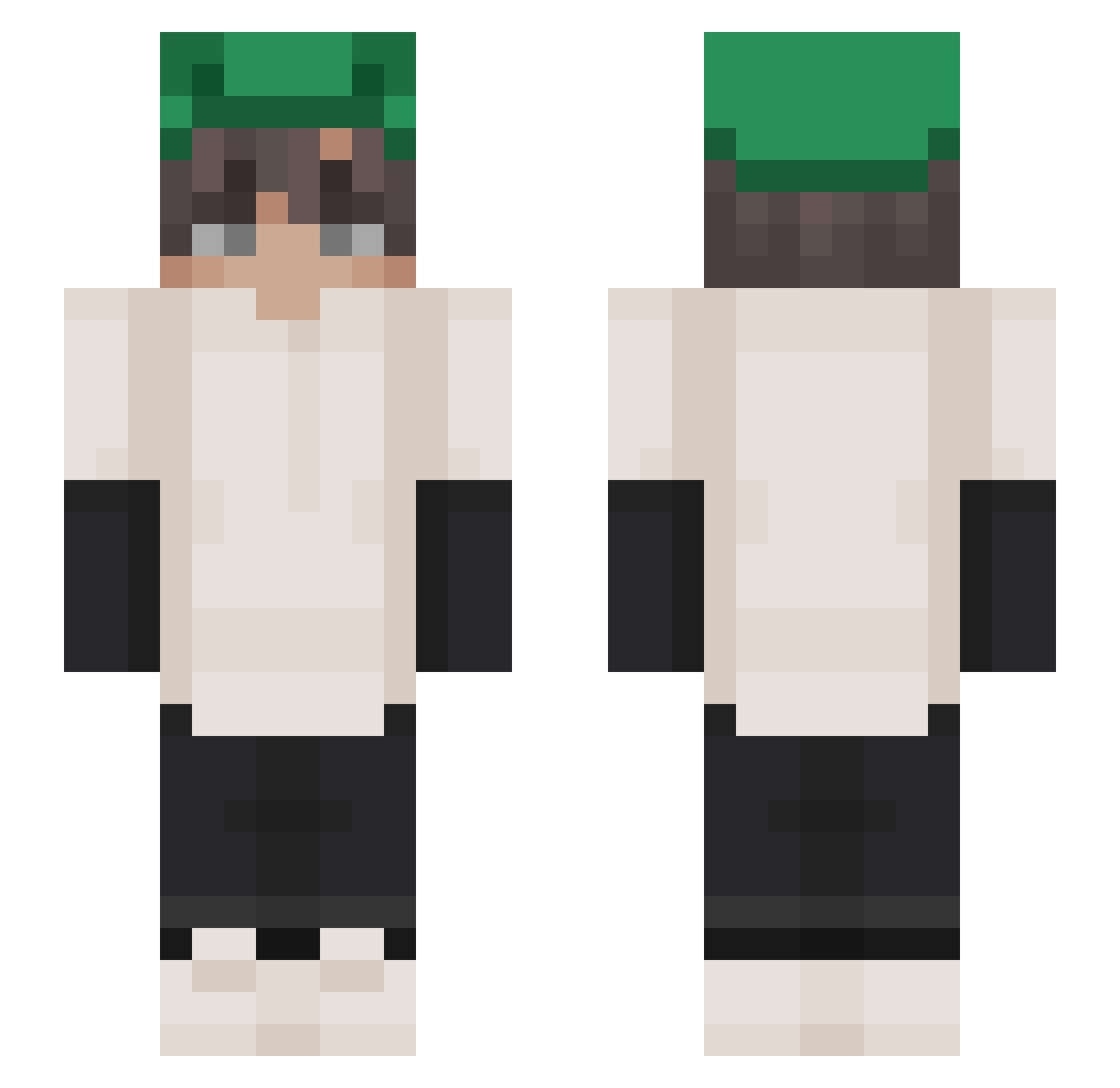 S1mpForS0fie Minecraft skin, front and back view