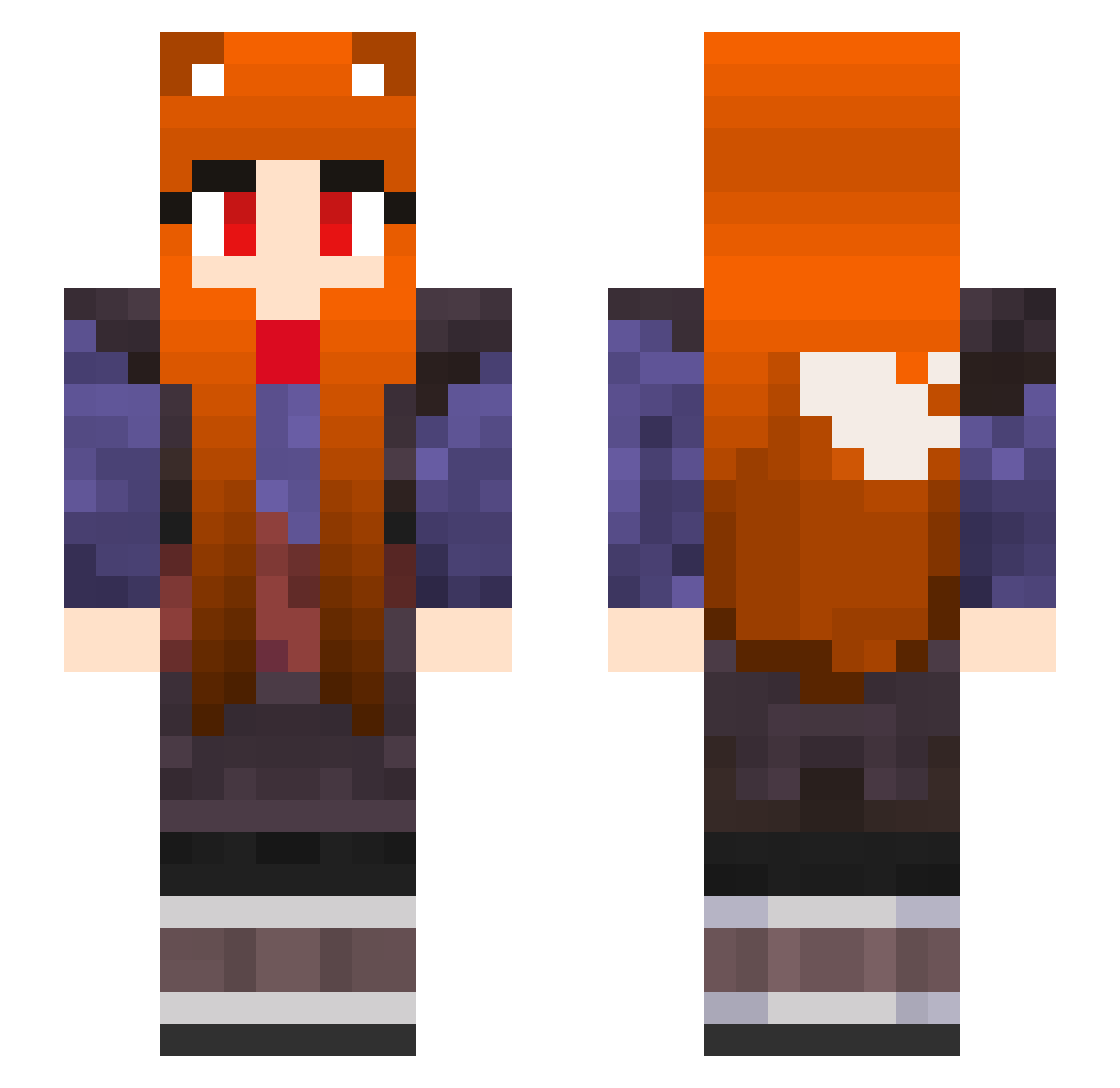 Joebob9754 Minecraft skin, front and back view