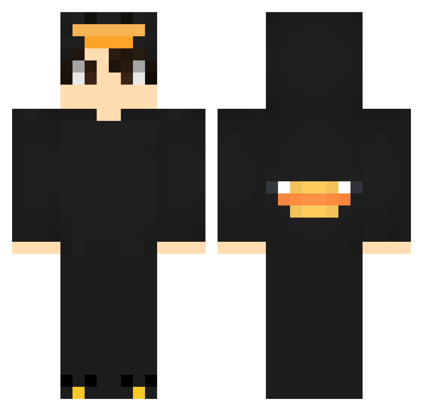 Xantap Minecraft skin, front and back view
