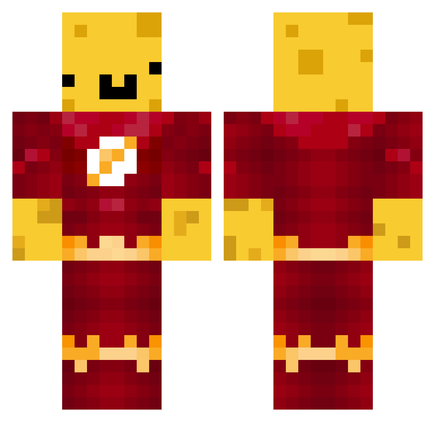 SkunkMunk69 Minecraft skin, front and back view