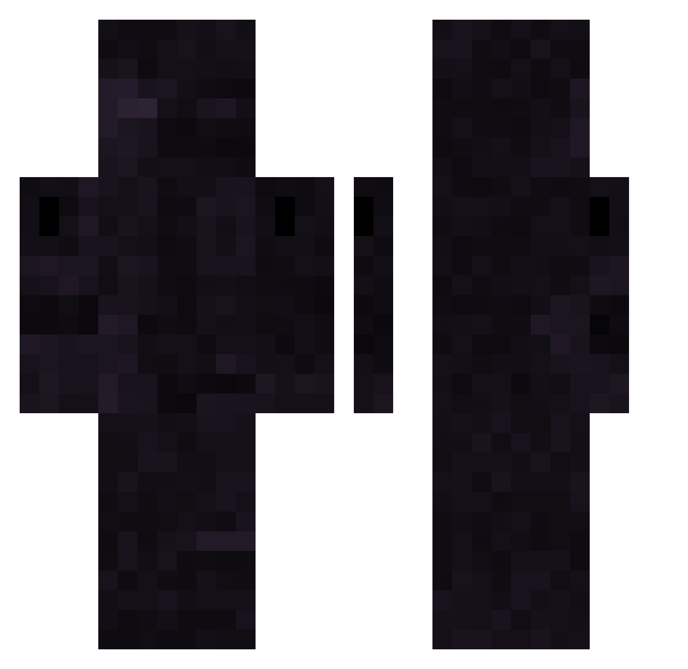 Sprsychi Minecraft skin, front and back view