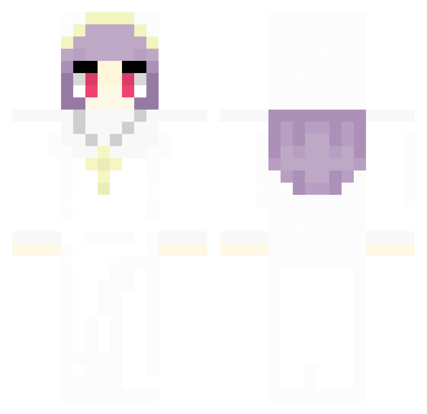 Femto_Gaming Minecraft skin, front and back view