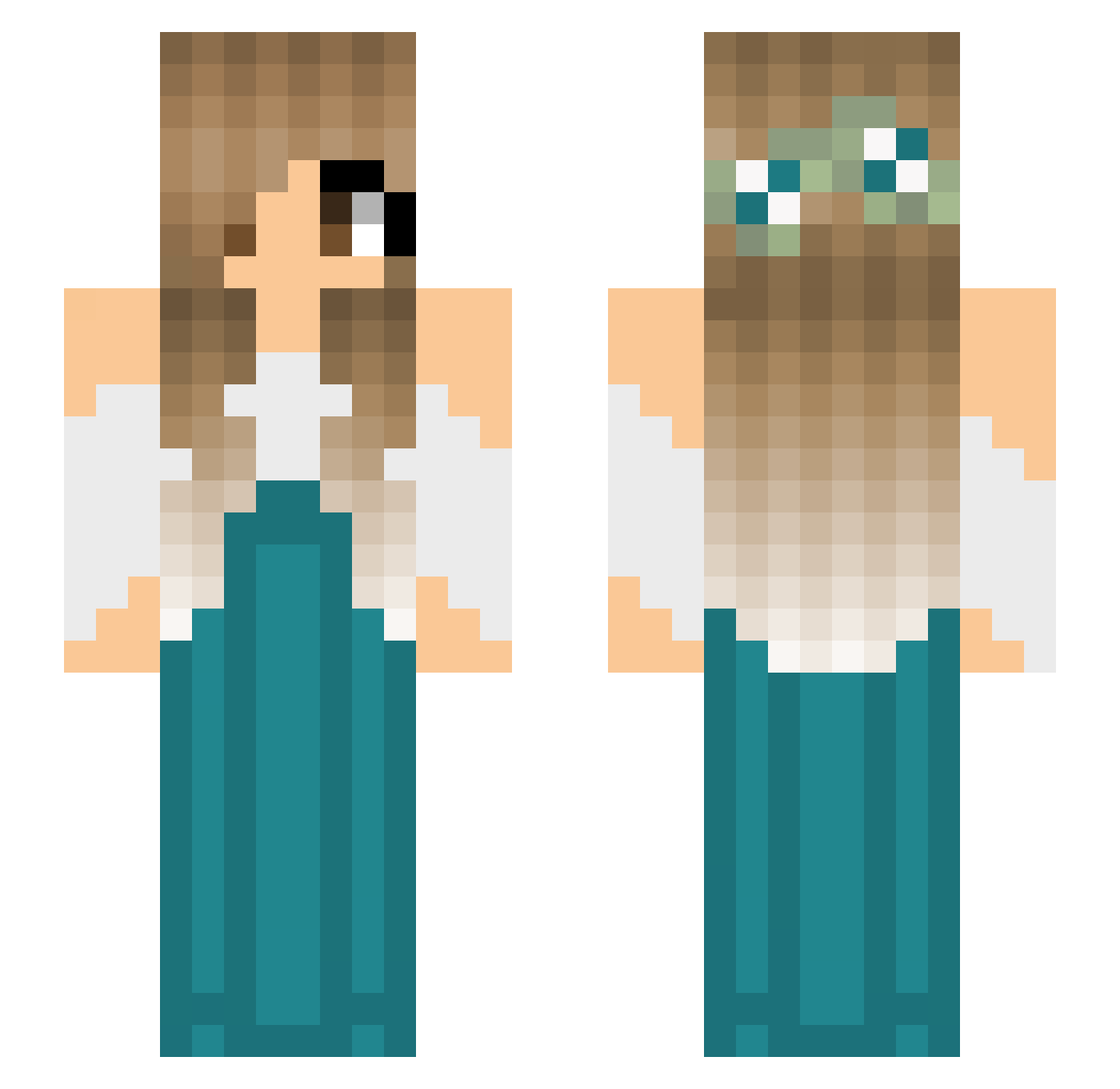 TheMidnightStar Minecraft skin, front and back view