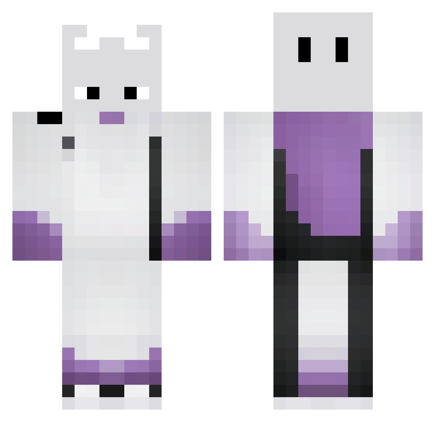 x3aqy471 Minecraft skin, front and back view