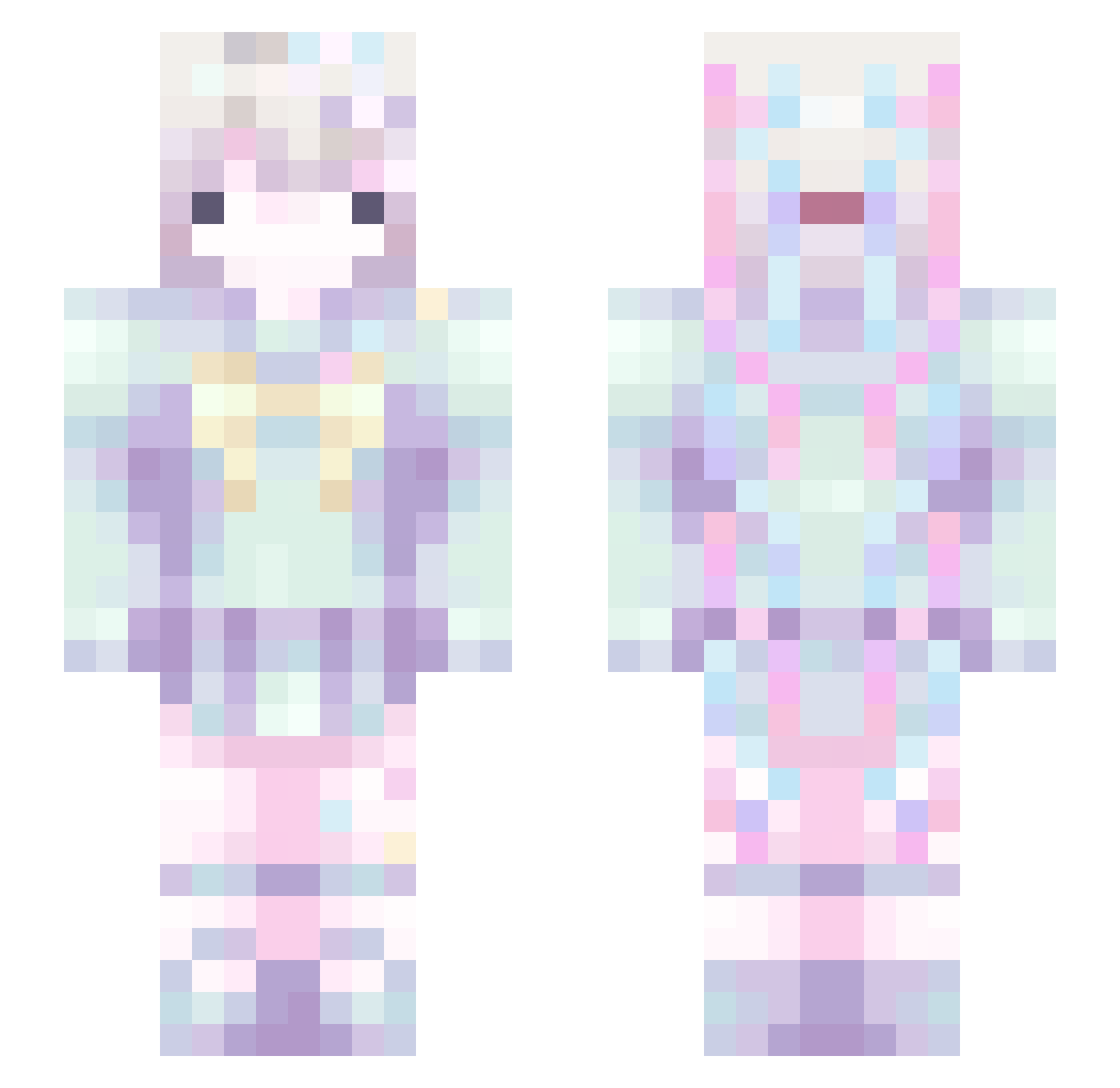 vmiuchi Minecraft skin, front and back view