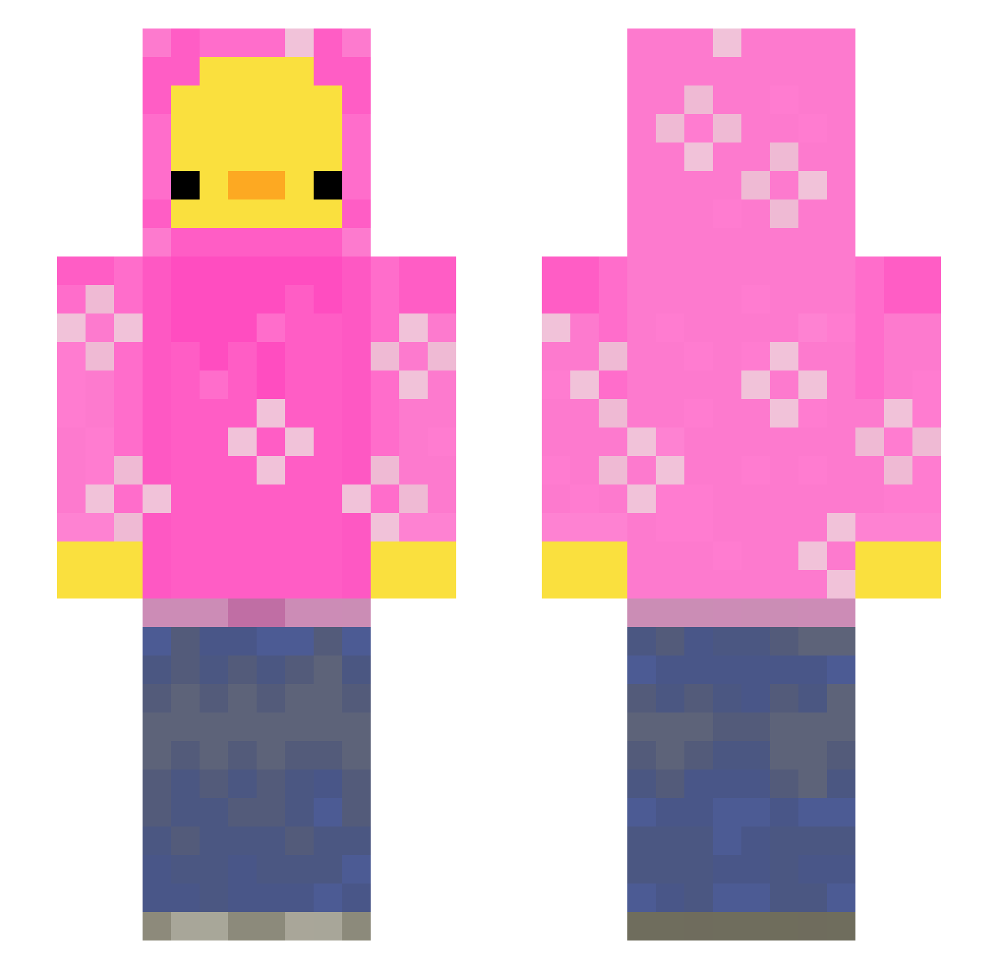 strafeh_ Minecraft skin, front and back view
