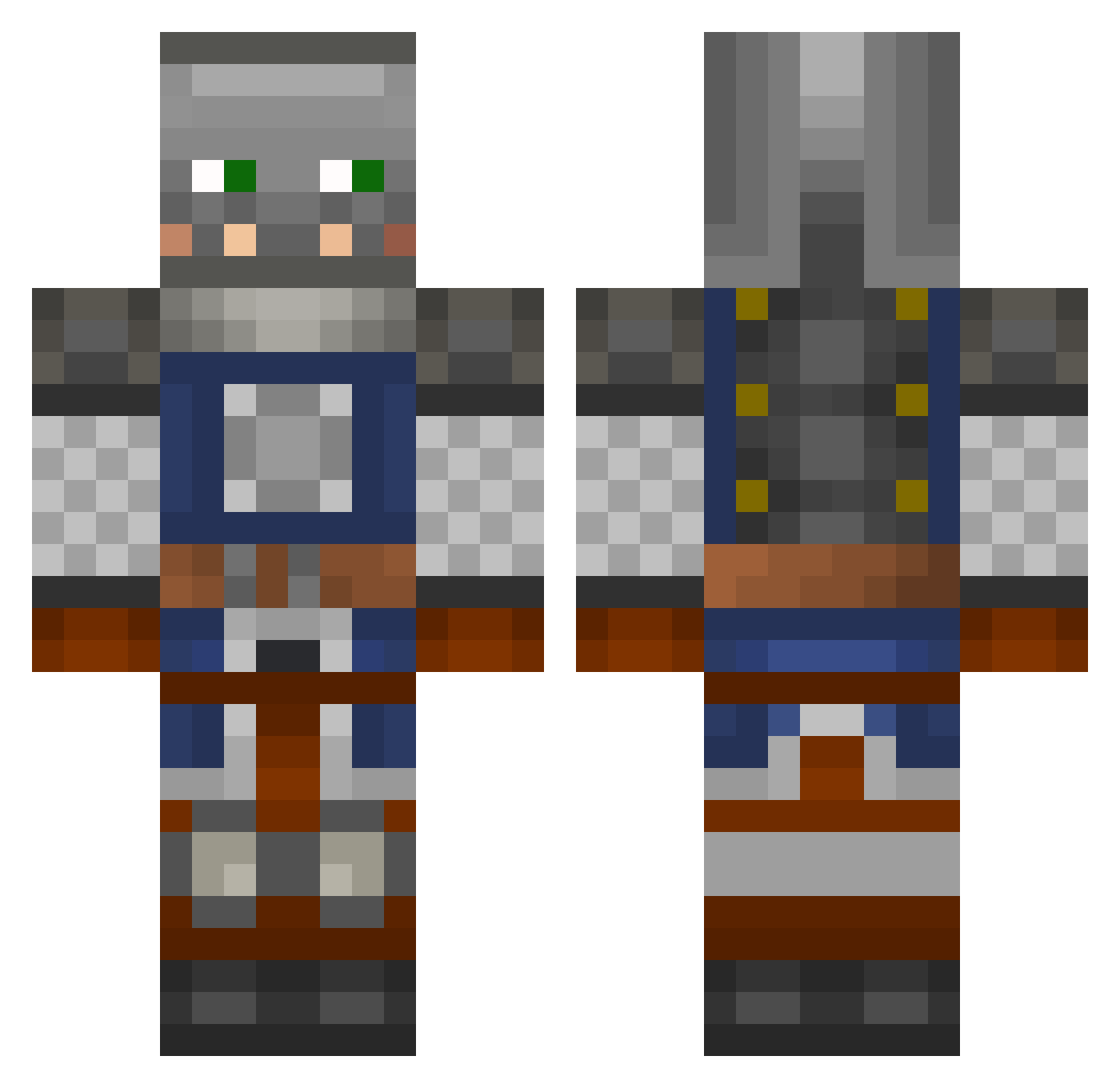 Tryhardatops Minecraft skin, front and back view