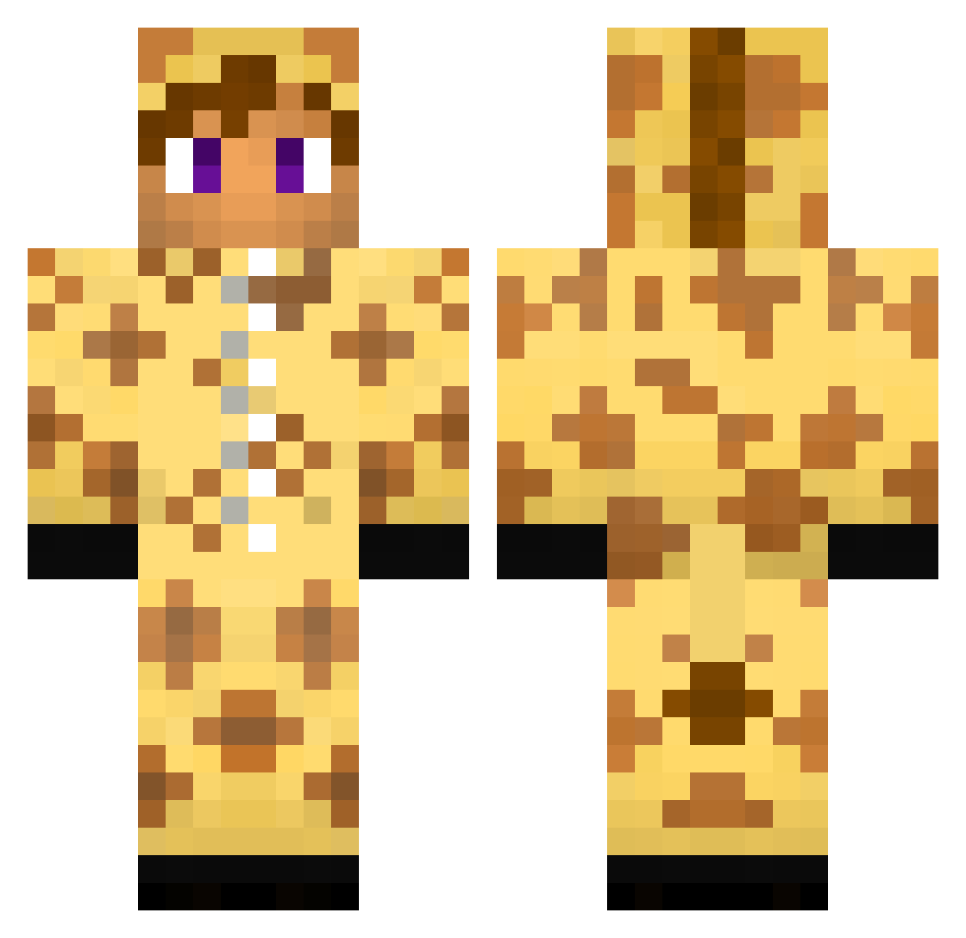 Smells Minecraft skin, front and back view