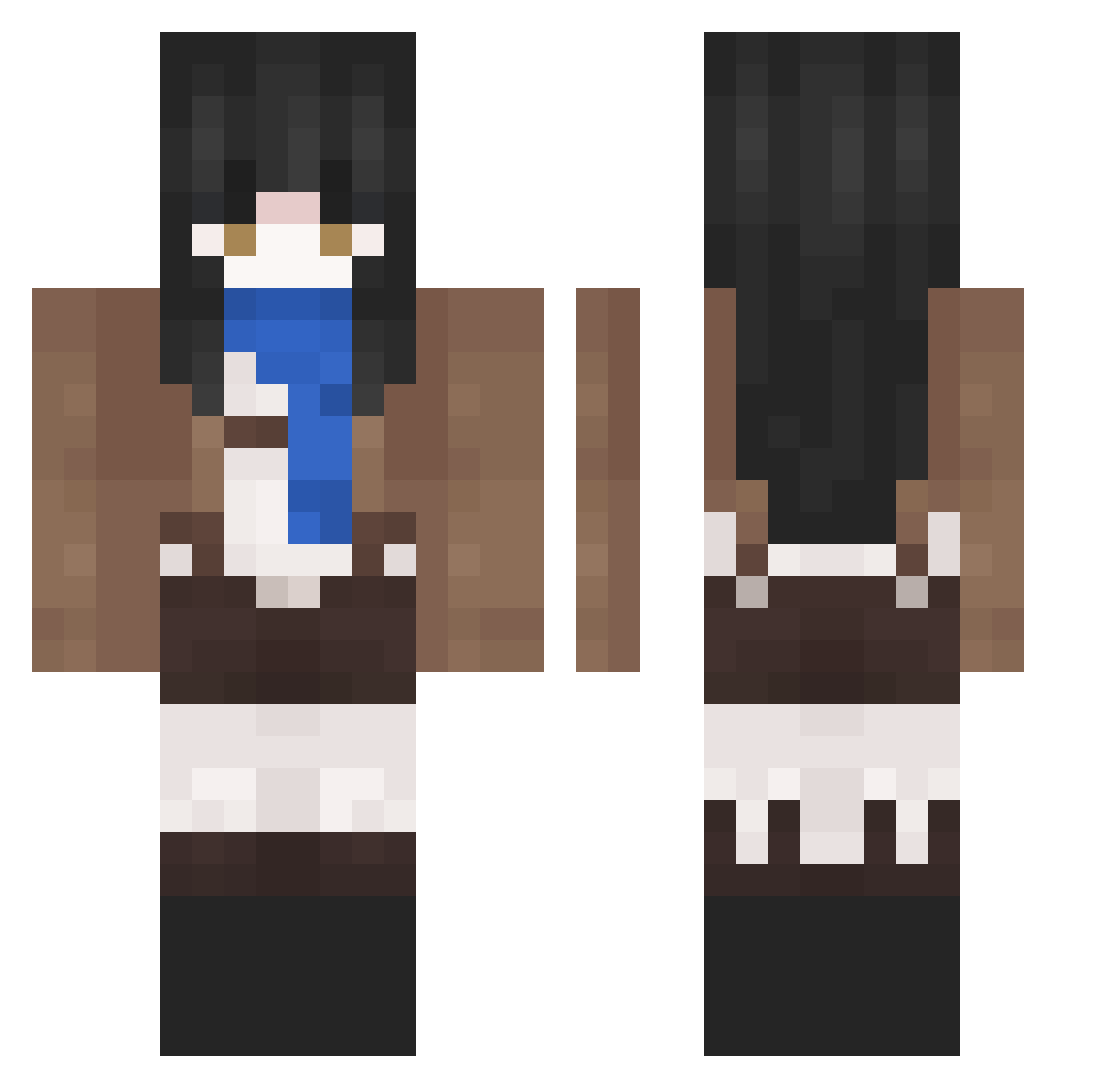 ImHere000 Minecraft skin, front and back view