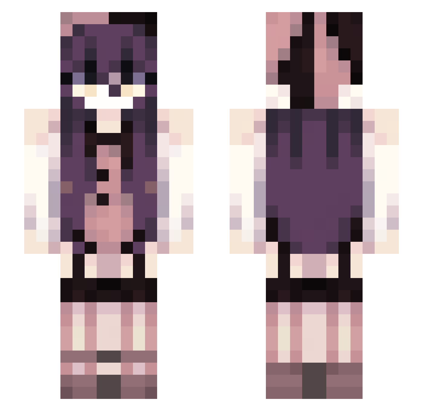 SkySword38 Minecraft skin, front and back view