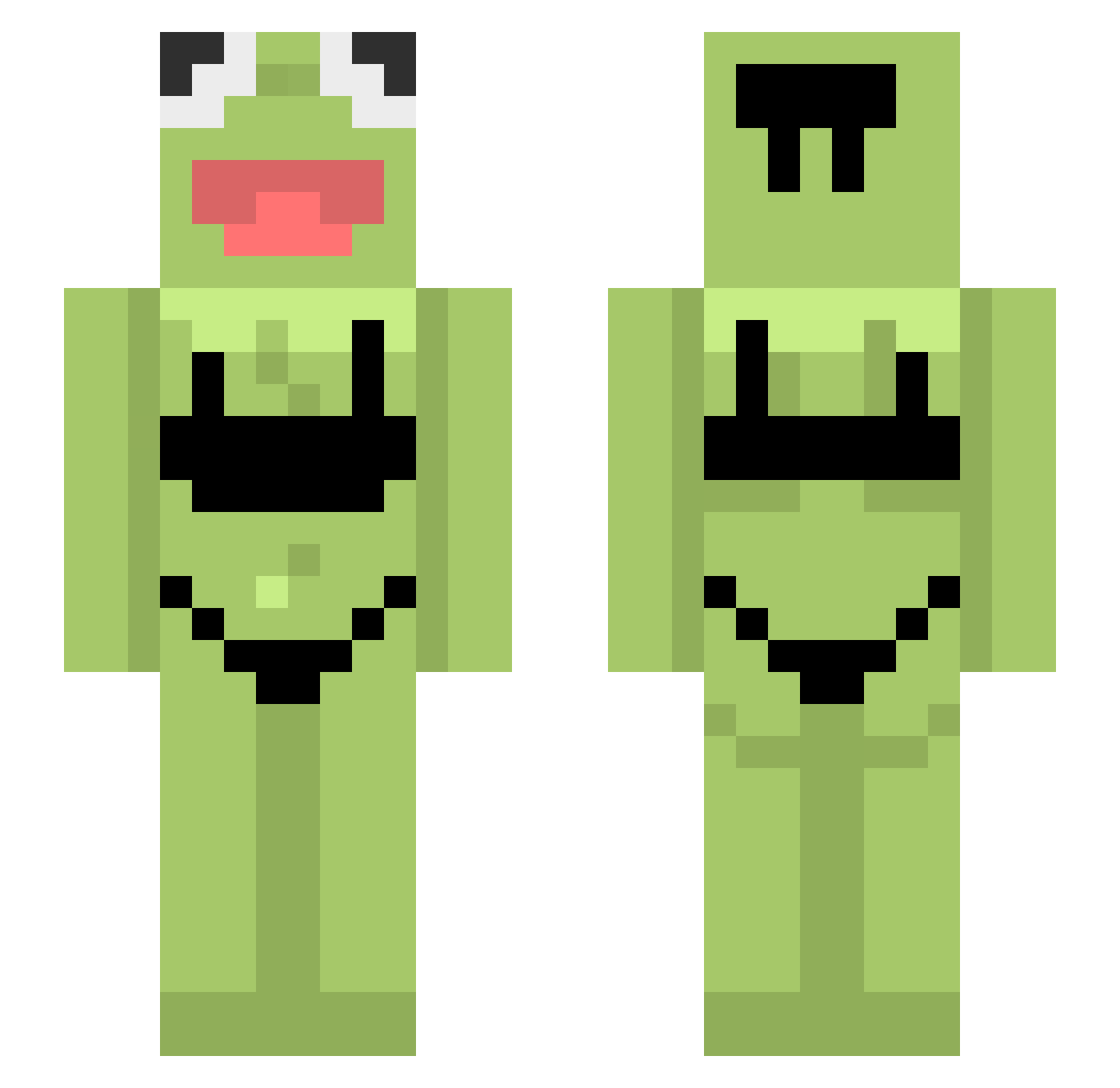PamonhaJacare Minecraft skin, front and back view