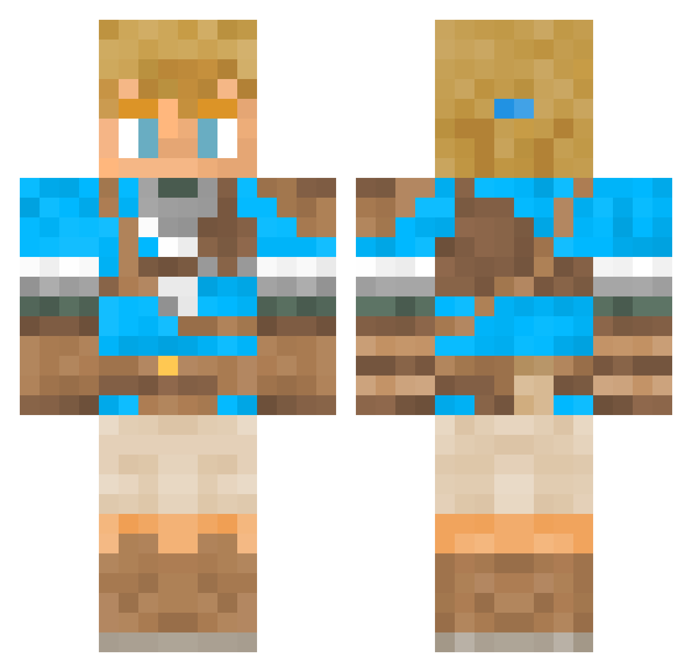 valentin428 Minecraft skin, front and back view
