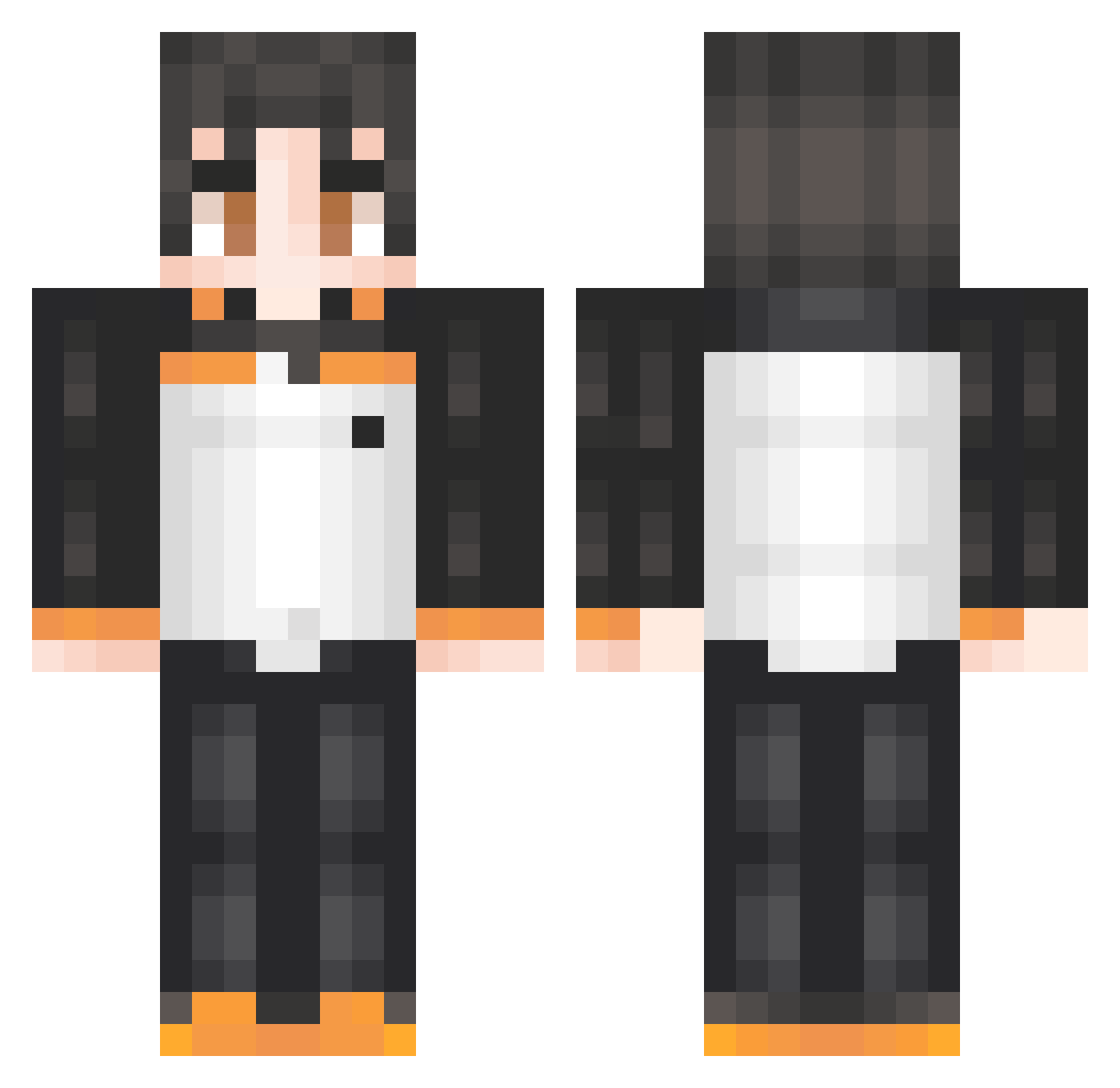 RadDeathClaw Minecraft skin, front and back view