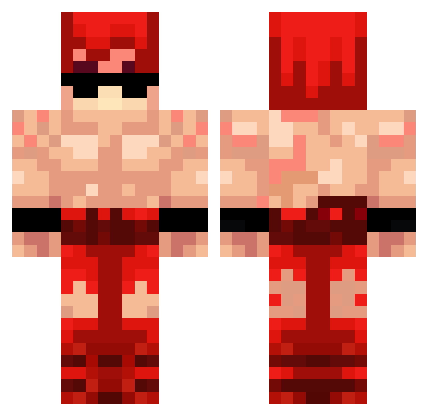 MyD0G Minecraft skin, front and back view