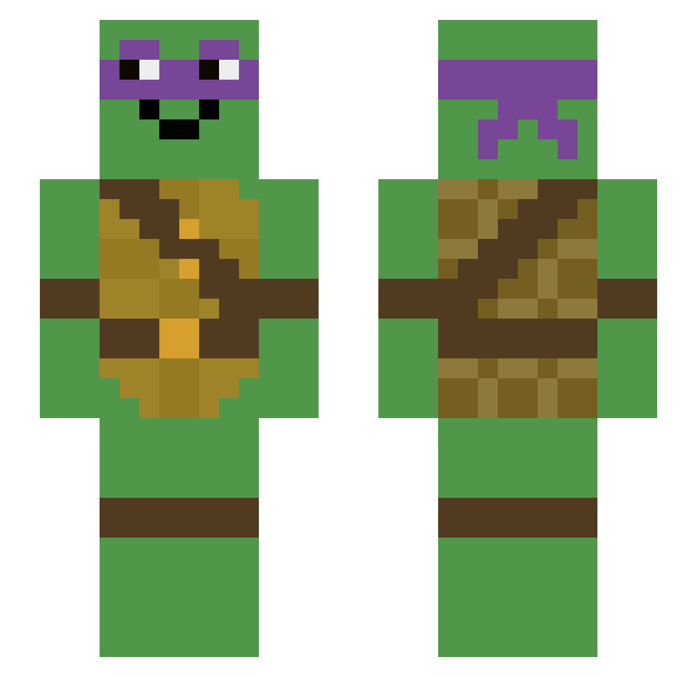 Mantua Minecraft skin, front and back view