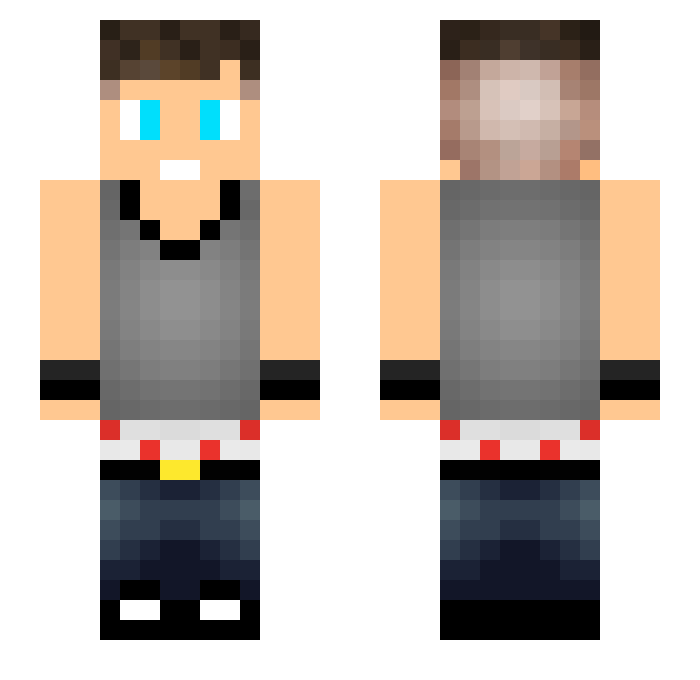 LeoPlayer251 Minecraft skin, front and back view