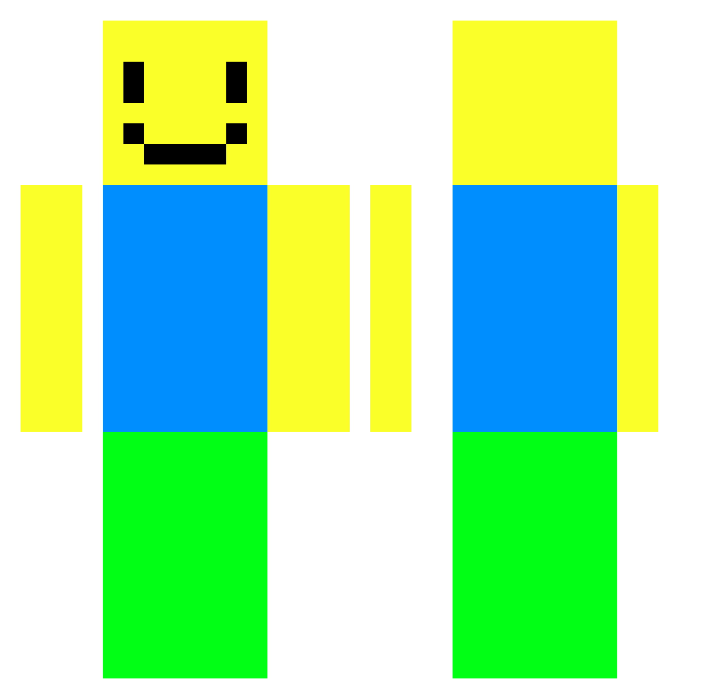 Jauriga Minecraft skin, front and back view
