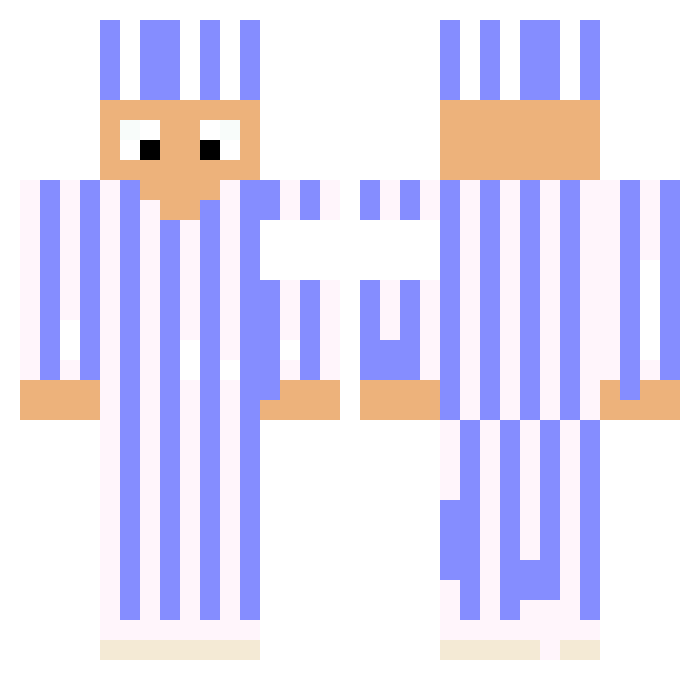 reltiH_88 Minecraft skin, front and back view