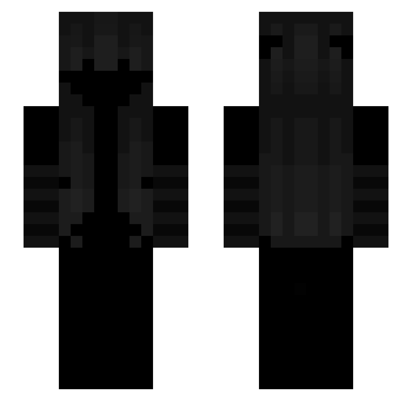 iKxv Minecraft skin, front and back view