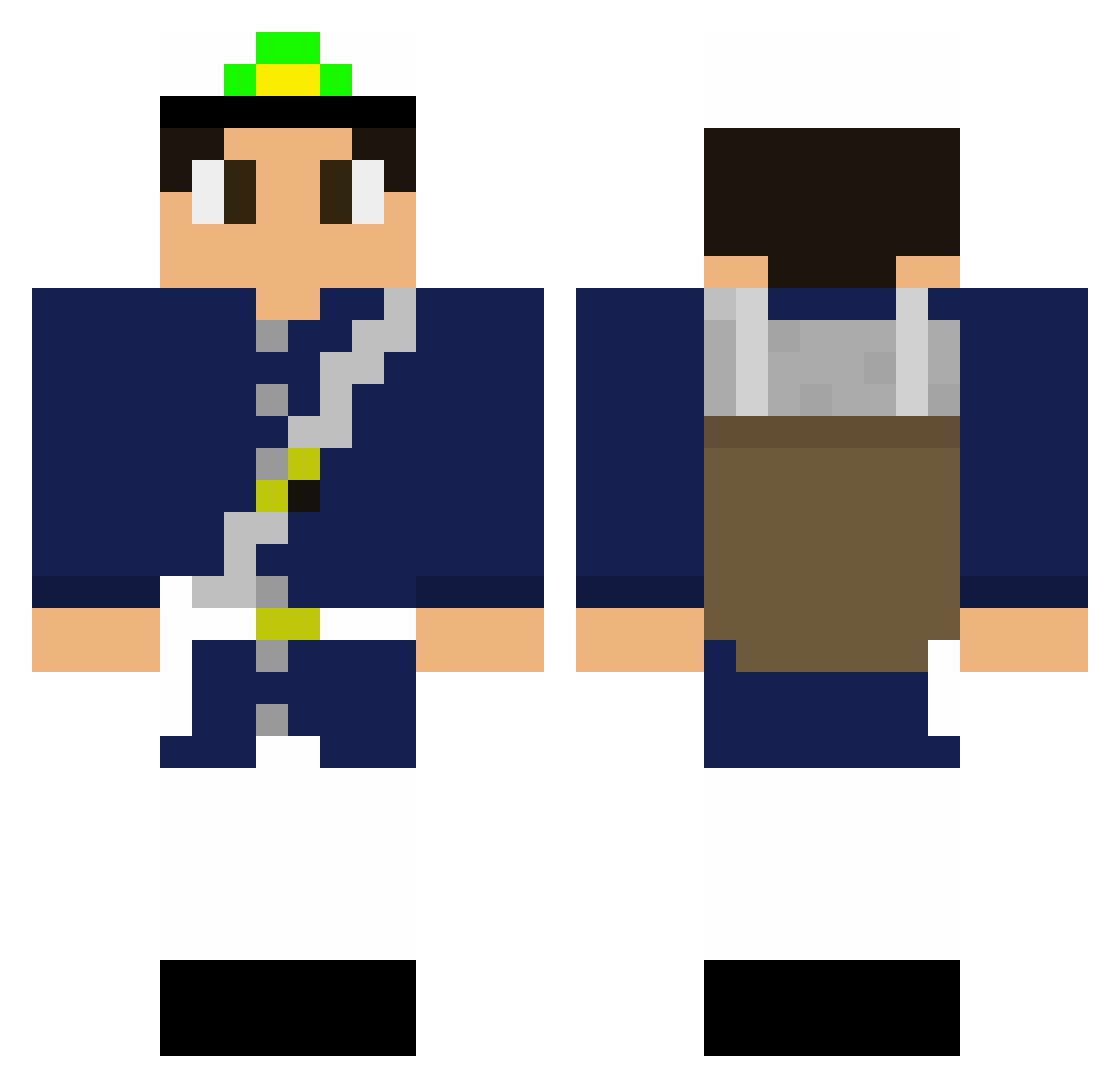 henryBRM Minecraft skin, front and back view