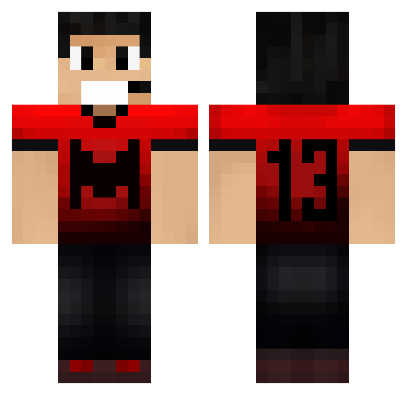 KarloZiN Minecraft skin, front and back view