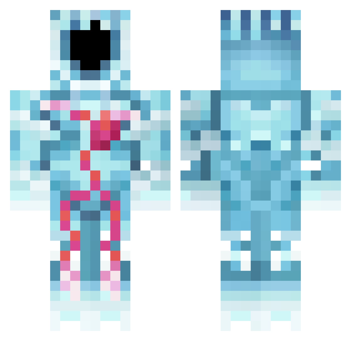 FazeNinja710 Minecraft skin, front and back view