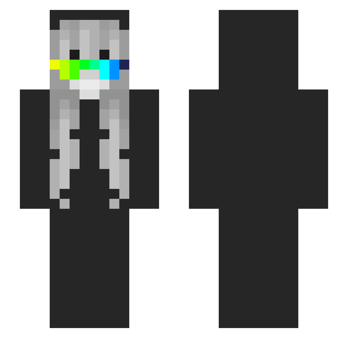 popek69 Minecraft skin, front and back view