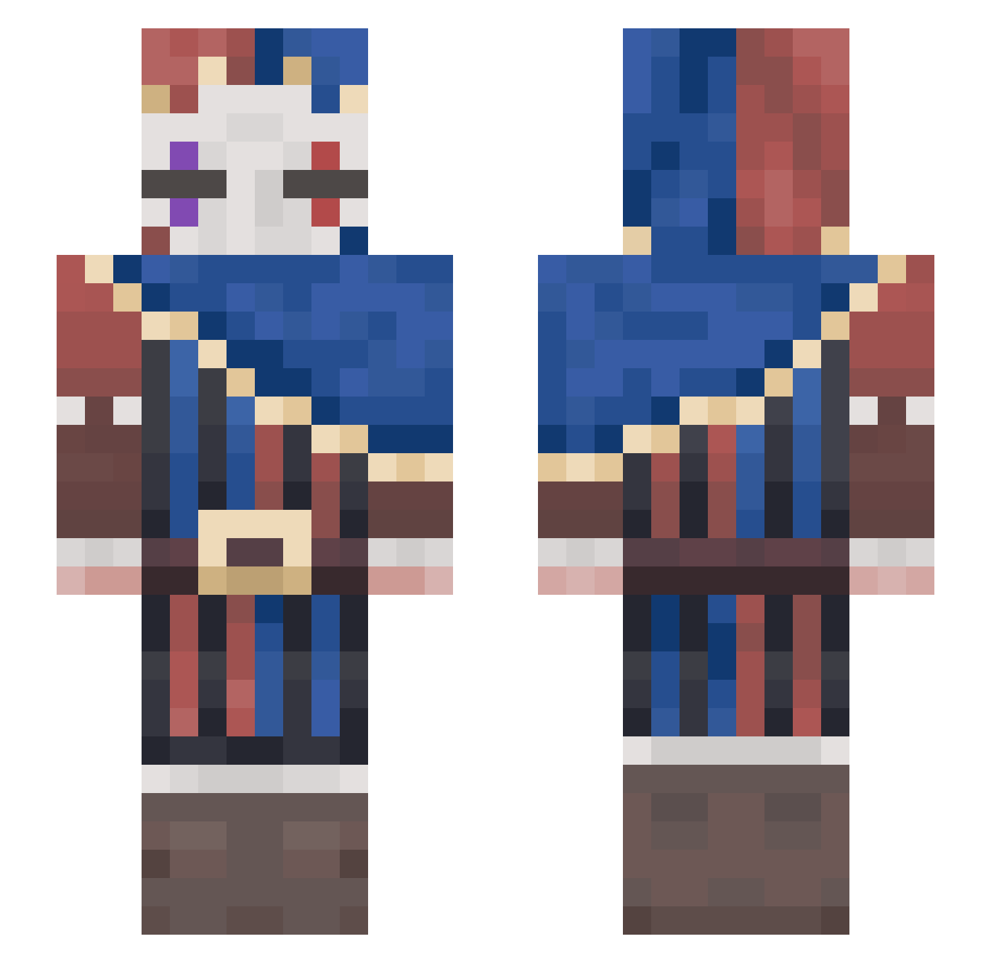lamin_dot Minecraft skin, front and back view