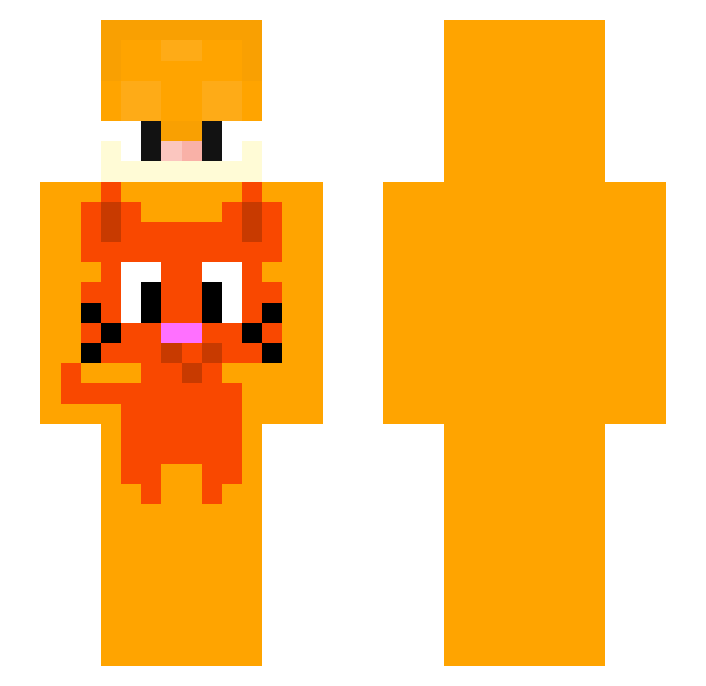 qseg Minecraft skin, front and back view