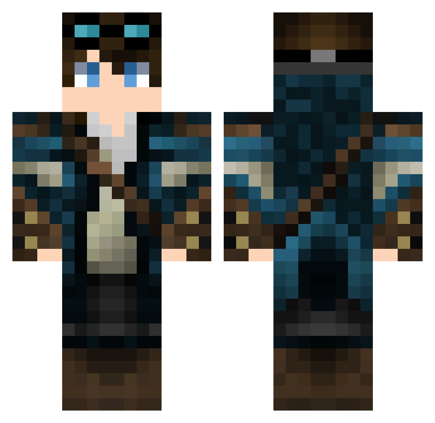 ItsTia27 Minecraft skin, front and back view